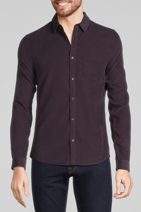 DARK PLUM NEEDLECORD REGULAR SHIRT DARK PLUM 1