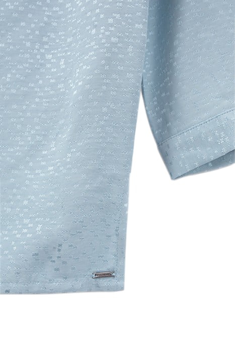 BLUE DECORATIVE JACQUARD BLOUSE WITH GRAPHIC MOTIF BLUE 5