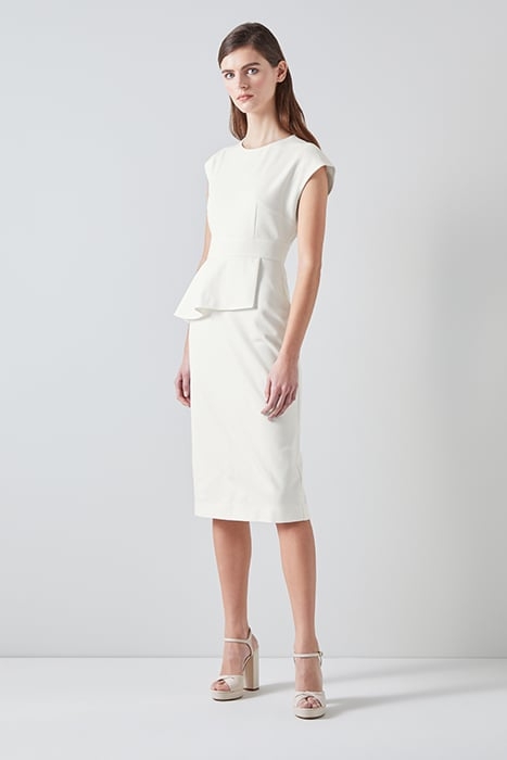 MIA FITTED MIDI DRESS IVORY 3