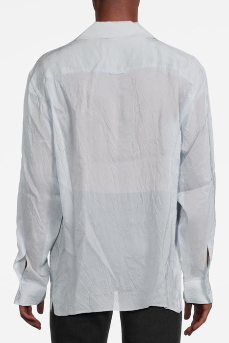 CRINKLED RESORT SHIRT ICE BLUE 2
