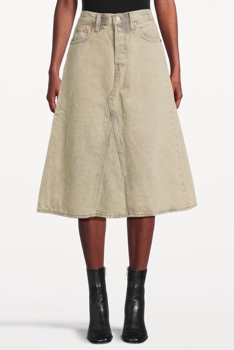 HR DENIM SKIRT BEIGE 1