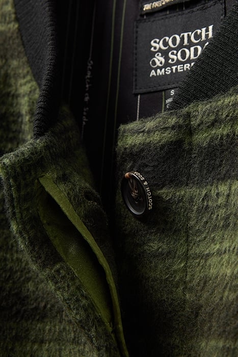 BRUSHED PLAID JACKET FIR GREEN/BLACK PLAID 5