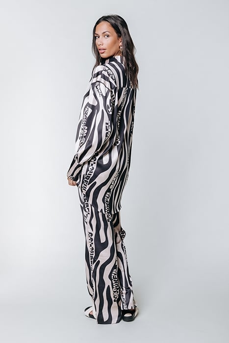 TALIA ZEBRA OVERSIZED BOYFRIEND BLOUSE SAND 4