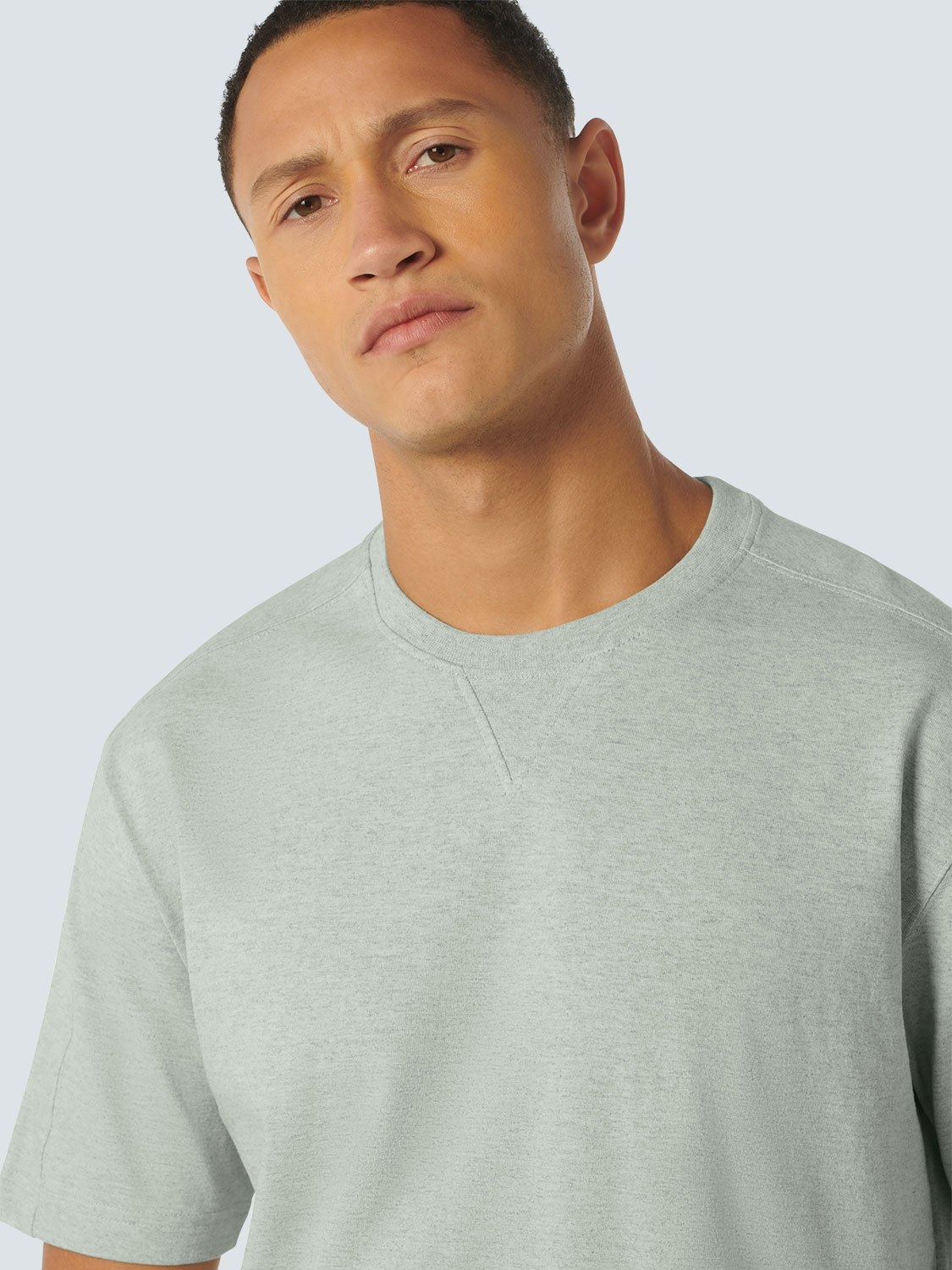 T-SHIRT CREWNECK MELANGE MINT 6