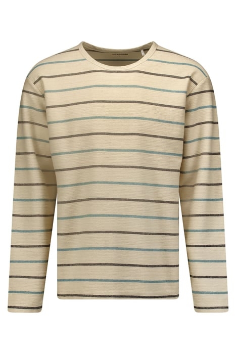 T-SHIRT LONG SLEEVE CREWNECK STRIPES CEMENT 1
