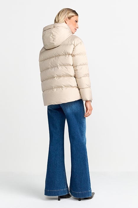 BIG PUFFER JACKET SUSTAINABLE DOWN CAFFEE LATTE 3