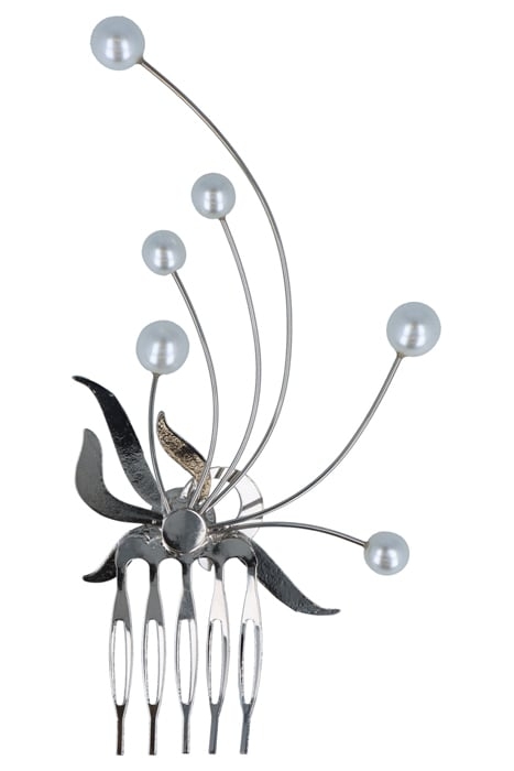FOREVER PEARLS HAIR COMB RHODIUM 2