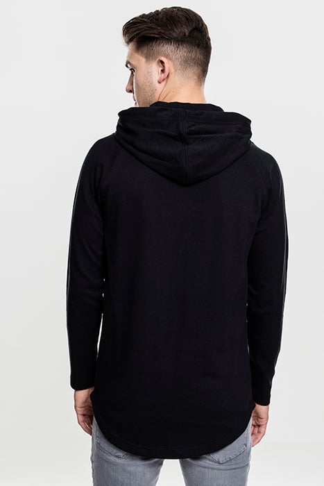 LONG SHAPED TERRY HOODY BLACK 2