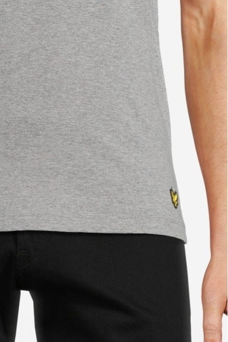 AARON 3 PACK VEST JET BLACK/ MID GREY MARL/ WHITE 6