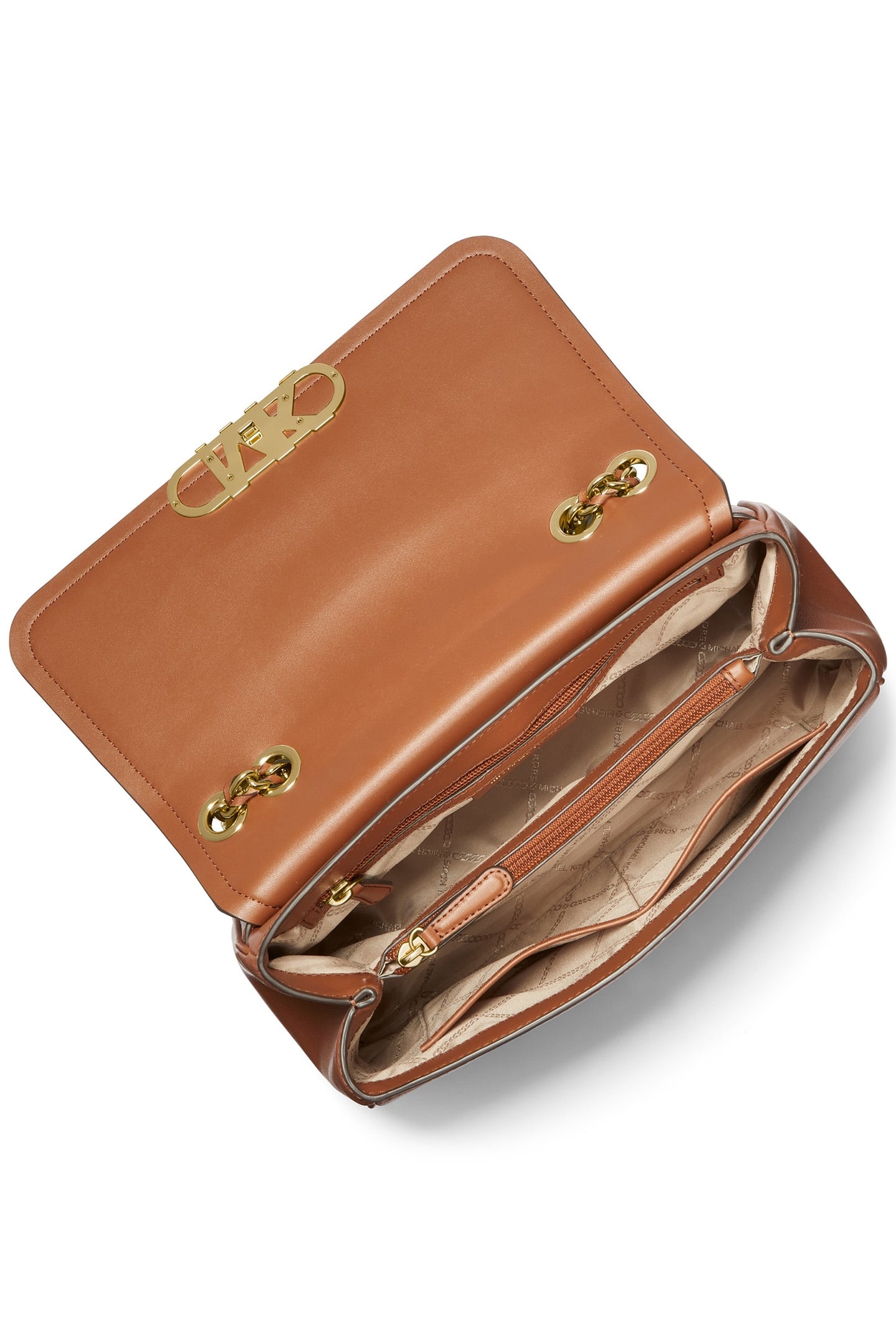 PARKER LARGE CHAIN SHOULDER BAG IN BROWN LEATHER 4