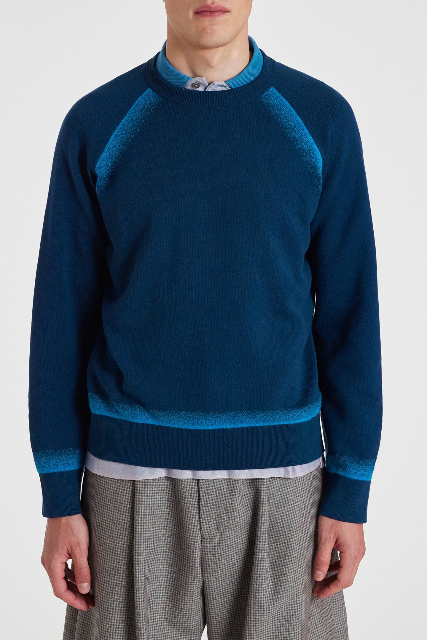 MENS SWEATER CREW NECK INDIGO 1
