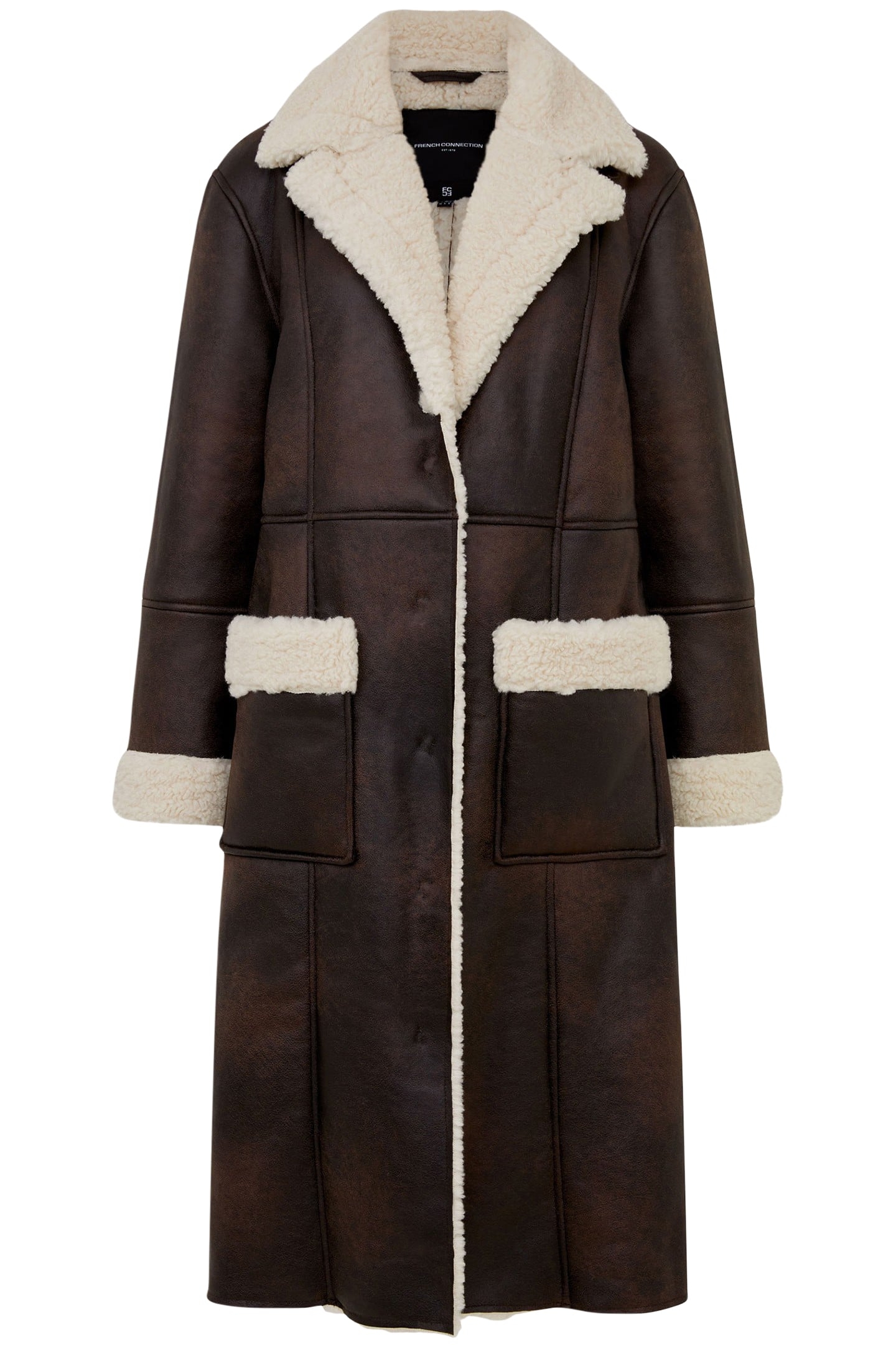 ARIZONA FAUX SHEARLING COAT CHOCOLATE 3