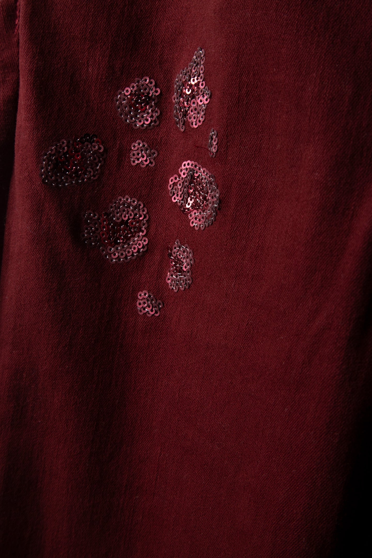 COTTON FITTED PANTS IN RED 4