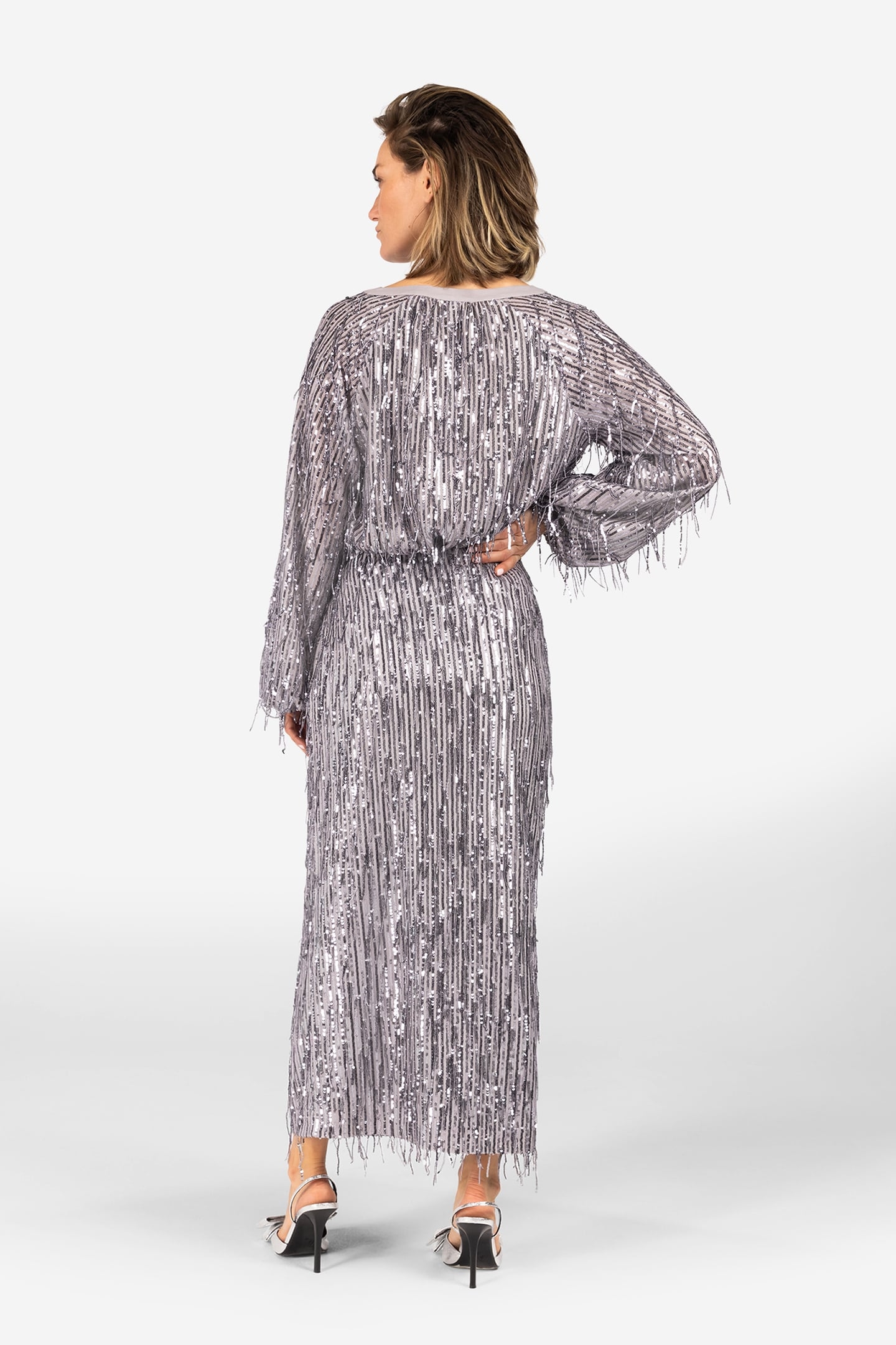 FOLETTE - PARTY TOPS GREY FRINGED 2