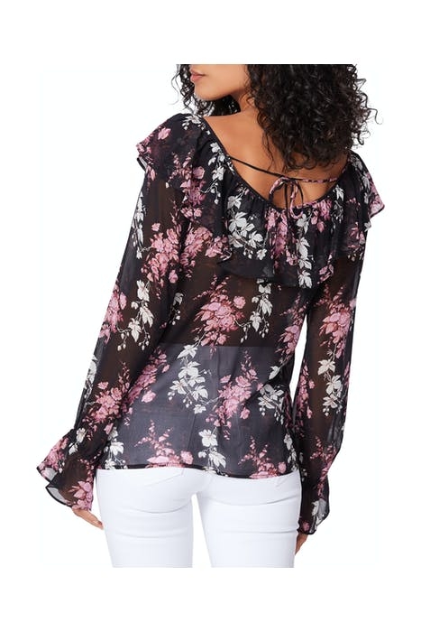 PERSEPHONE BLOUSE BLACK MULTI - MORRISON FLORAL 2