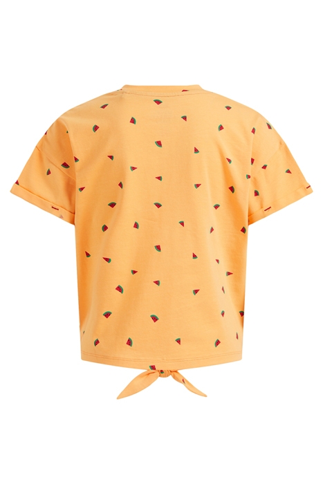 MEISJES T-SHIRT MET DESSIN EN KNOOPDETAIL ORANGE 5