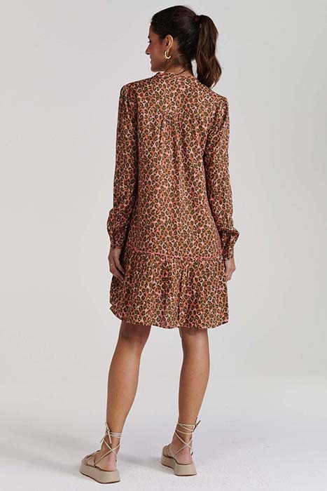 LADIES TUVALU DRESS TROPICAL TIGER STRAWBERRY PINK 2