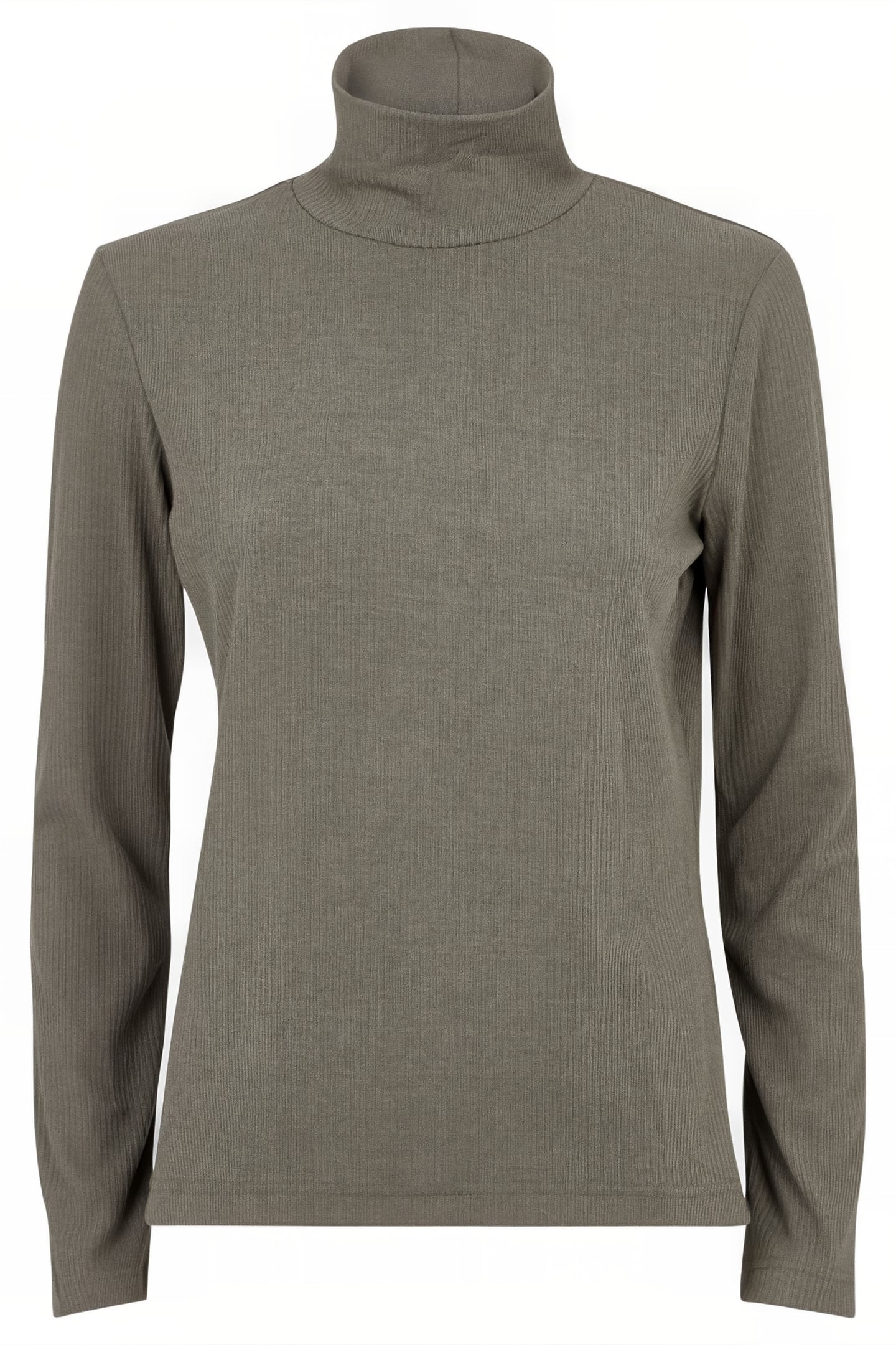 TALIE MODAL JERSEY HIGH NECK TOP DEEP MOSS 1