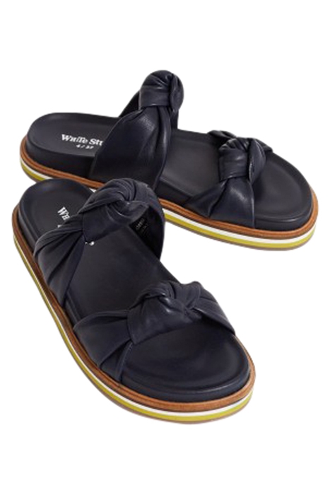 KNOTTED LEATHER FOOTBED DARK NAVY 2