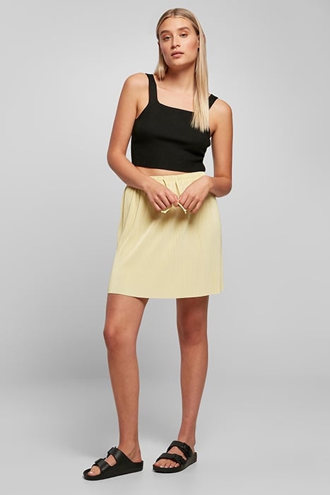 LADIES PLISSE MINI SKIRT SOFTYELLOW 4