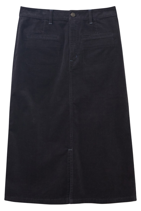 POPPY CORD MIDI SKIRT DK GREY 6