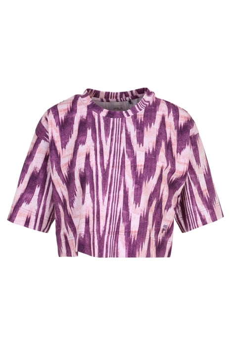 CATTENOM AOP TEE PURPLE ABSTRACT ETNO AOP 1
