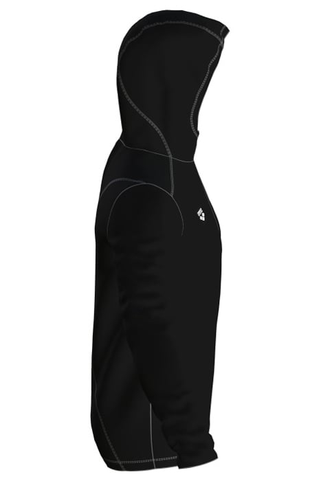 M GYM HOODED F/Z SPACER JACKET BLACK 4