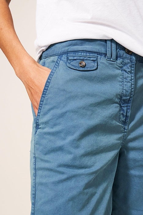 HAYLEY ORGANIC CHINO SHORTS MID TEAL 3