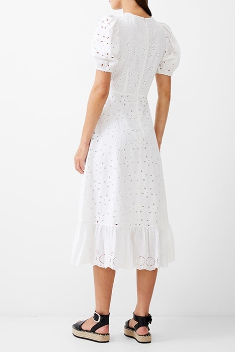 BRODERIE TIERED DRESS L WHITE 3