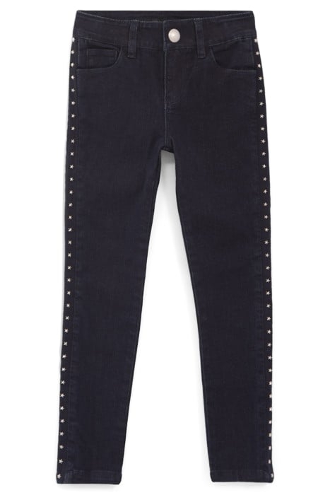GIRLS’ RAW WATERLESS SKINNY JEANS WITH STUDDED STARS 1