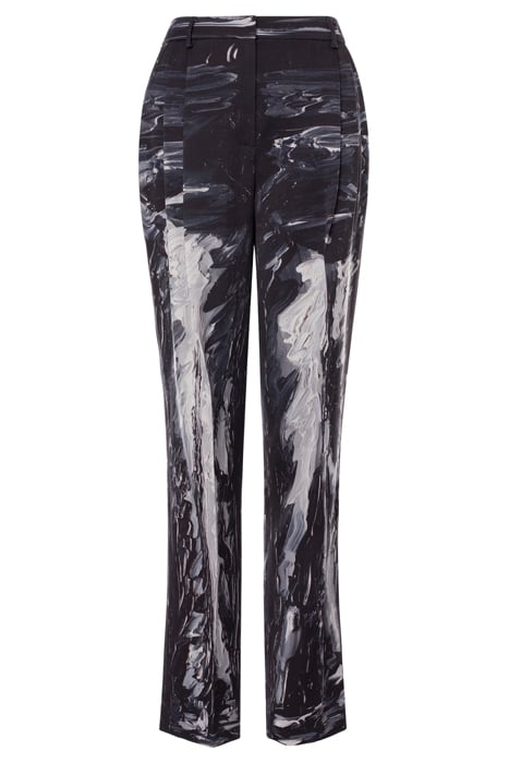 PAINTING WOOL SATIN TROUSERS BLACK 3