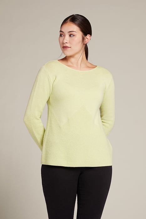 100% SUSTAINABLE WOOL SWEATER GREEN 1