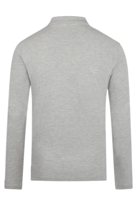 LONG SLEEVE POLO MEDIUM GREY MELANGE 2