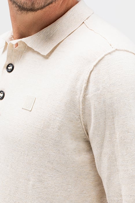 LT CLIFDEN POLO L/S BEIGE GREY 7
