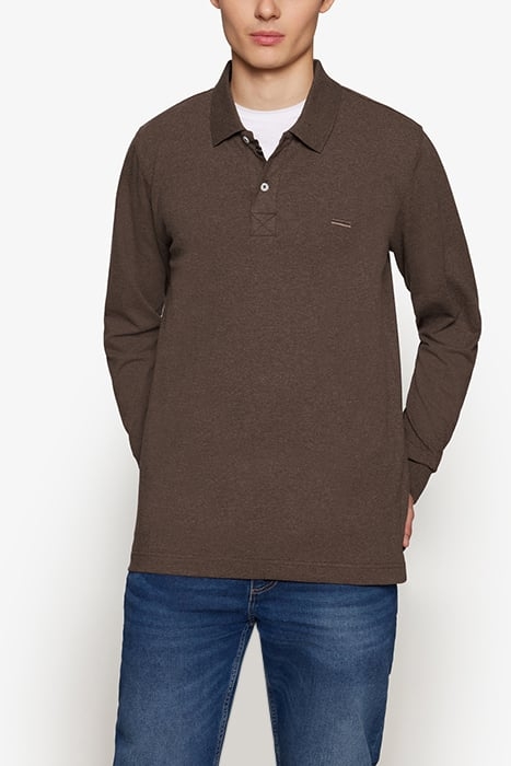 NEILSI LS POLO CHOCOLAT BROWN MELANGE 1