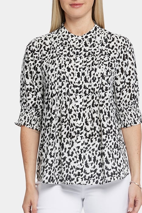 S/S PLEATED PEASANT BLOUSE GATO 5