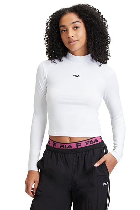 LINNUSE CROPPED TURTLE NECK BRIGHT WHITE 1