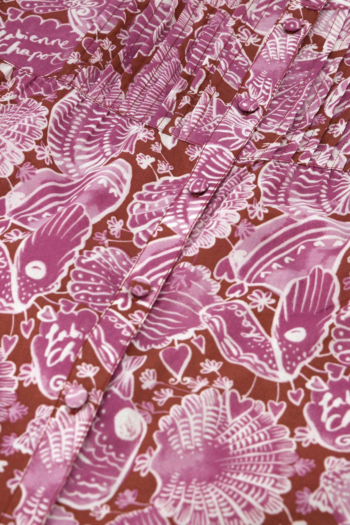 BOBBIE BLOUSE TILE RED/PLUM PARTY 5